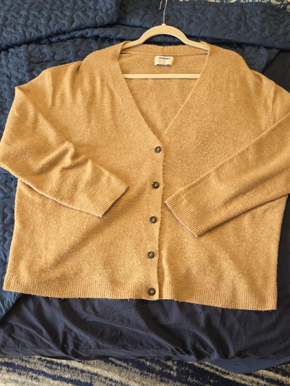 Old Navy Camel Button-Front V-Neck Cardigan Sweater Size Xxl